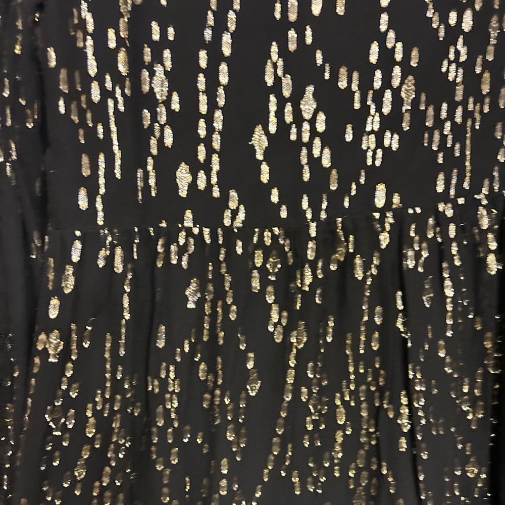Lilly Pulitzer Winona Silk Swing Dress Onyx Fish Clip Gold Chiffon Size S NWT - Picture 9 of 13